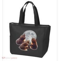 3 Beaver Howling At The Moon Funny Beaver Lover Rodent Tote Bag thumb 3