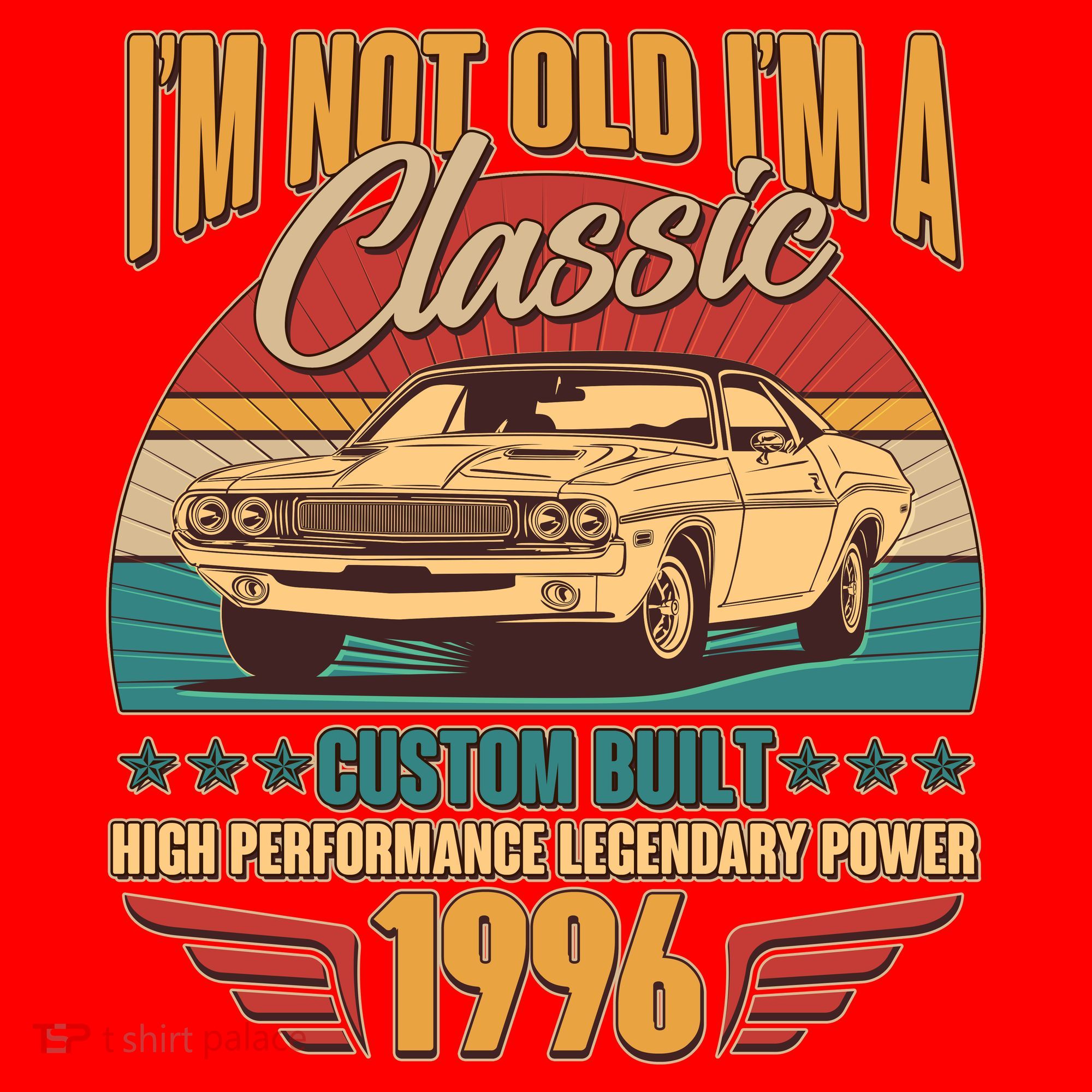 30th Birthday I'm Not Old I'm A Classic Custom Built Car 1996 Santa Hat