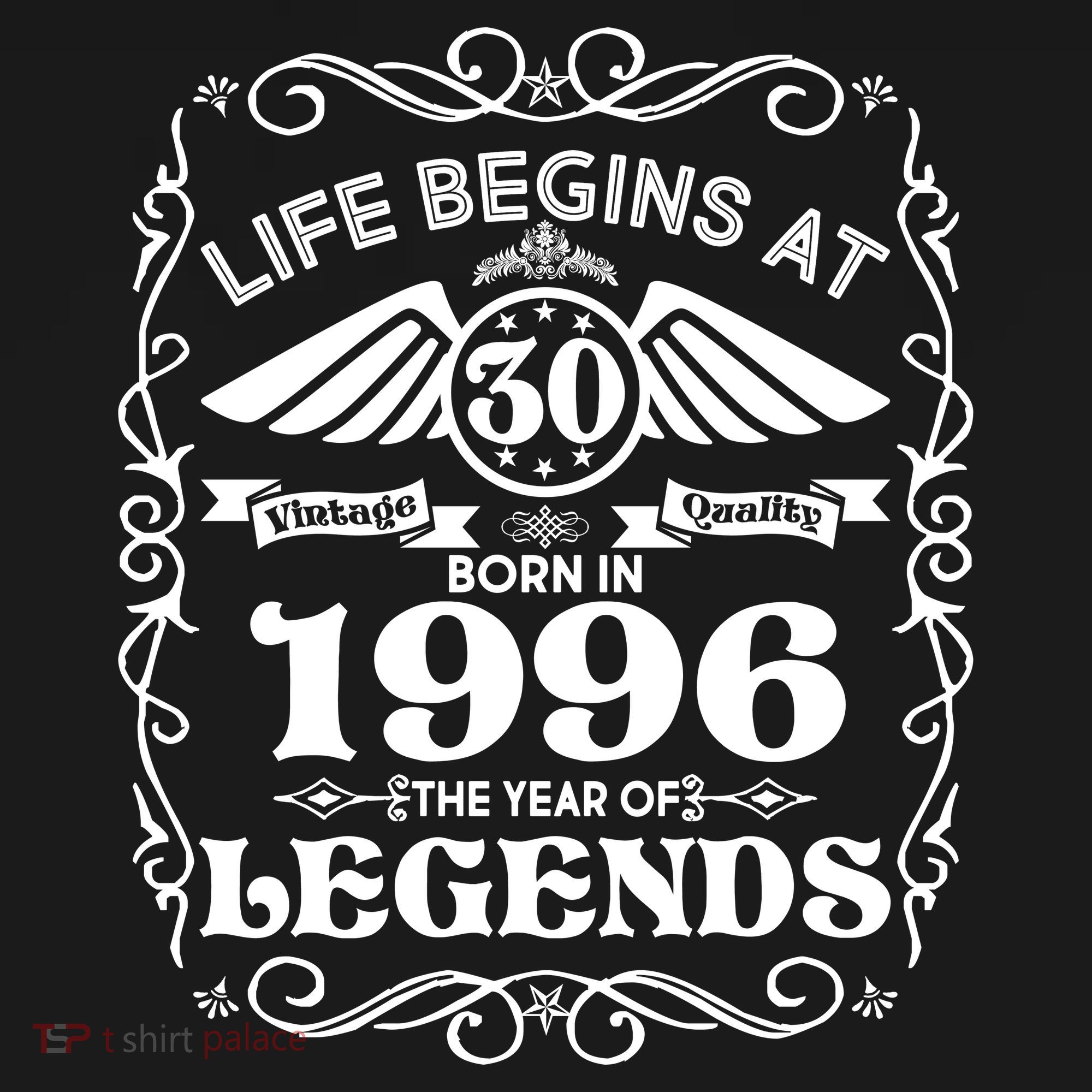 30th Birthday Life Begins At 30 Born In 1996 The Year Of Legends Women's Tank Top