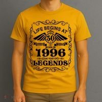 30th Birthday Life Begins At 30 Born In 1996 The Year Of Legends T-Shirt thumb 3