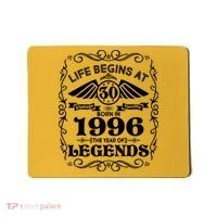 30th Birthday Life Begins At 30 Born In 1996 The Year Of Legends Mousepad thumb 0