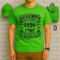 30th Birthday Legends Were Born In 1996 Age Perfectly Vintage Scroll  T-Shirt thumb 6