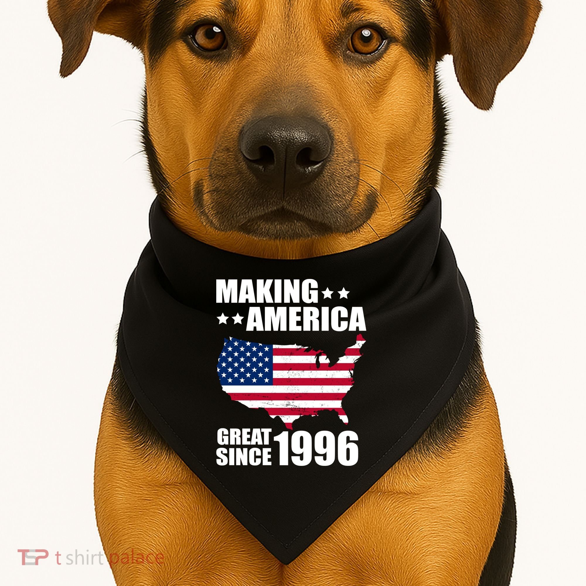 30th Birthday Making American Great Since 1996 USA-Made Doggie Bandana