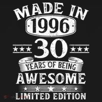 30th Birthday Made In 1996 30 Years Of Being Awesome Limited Edition Women's Hoodie thumb 2