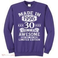 30th Birthday Made In 1996 30 Years Of Being Awesome Limited Edition Sweatshirt thumb 0
