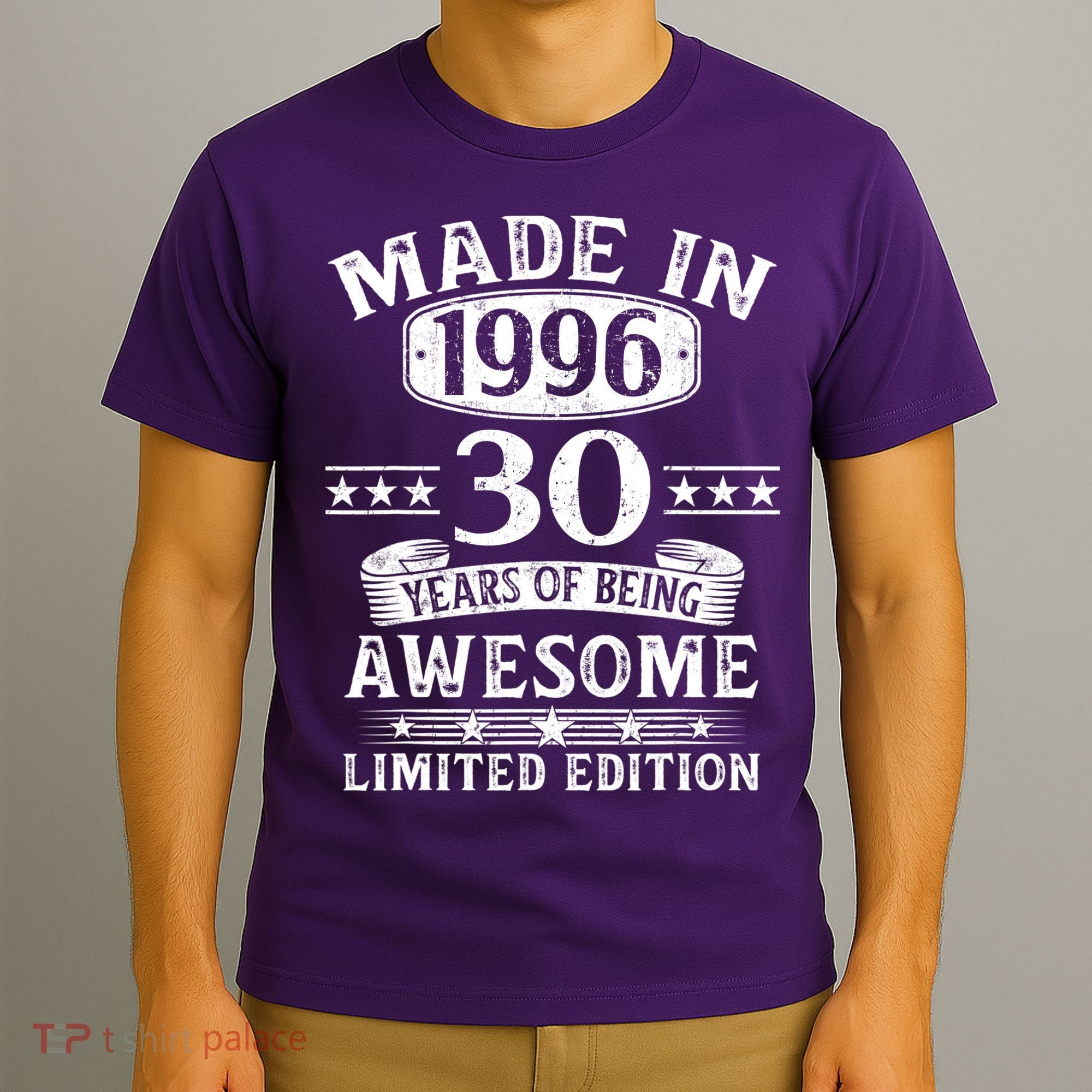 30th Birthday Made In 1996 30 Years Of Being Awesome Limited Edition T-Shirt