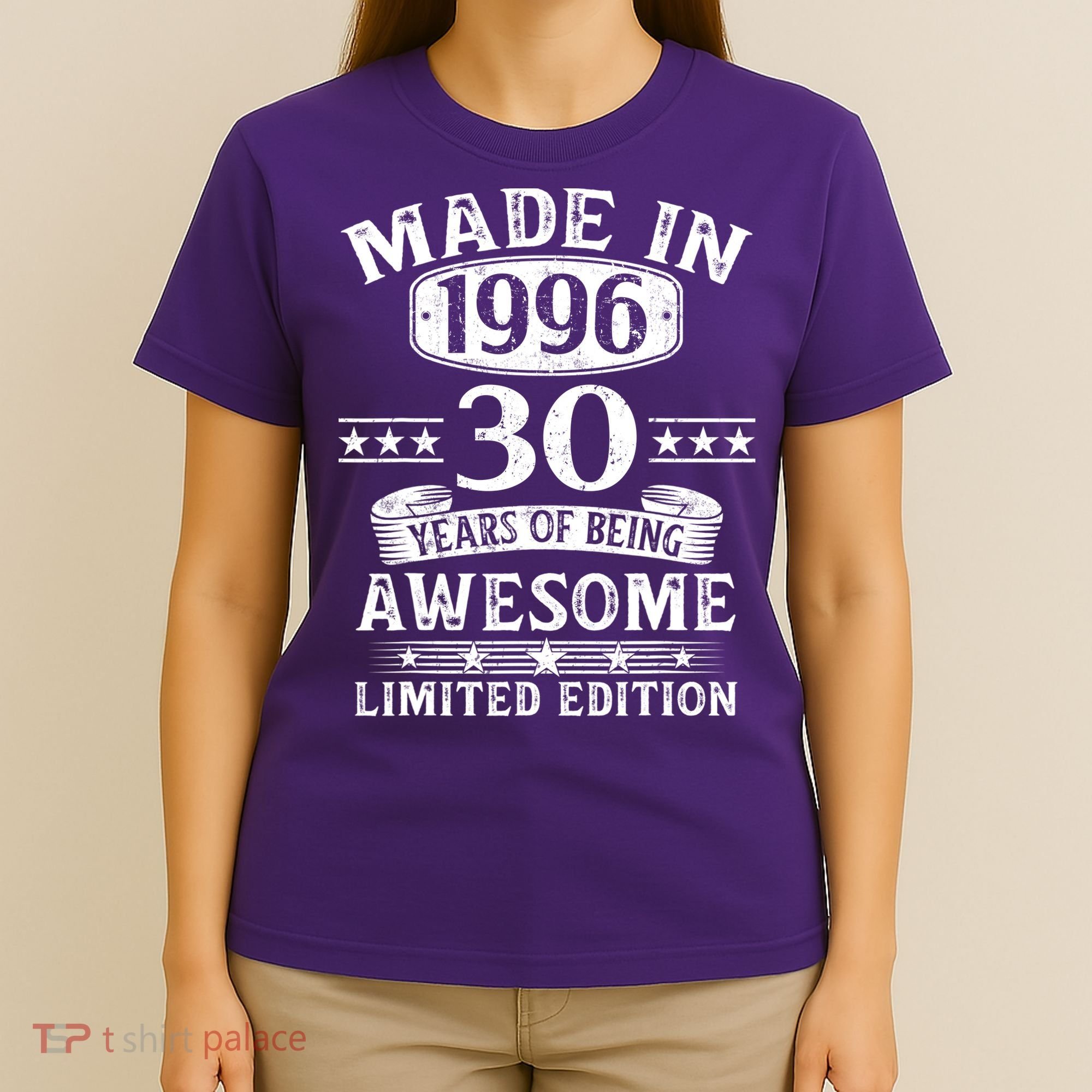 30th Birthday Made In 1996 30 Years Of Being Awesome Limited Edition T-Shirt