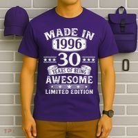 30th Birthday Made In 1996 30 Years Of Being Awesome Limited Edition T-Shirt thumb 6