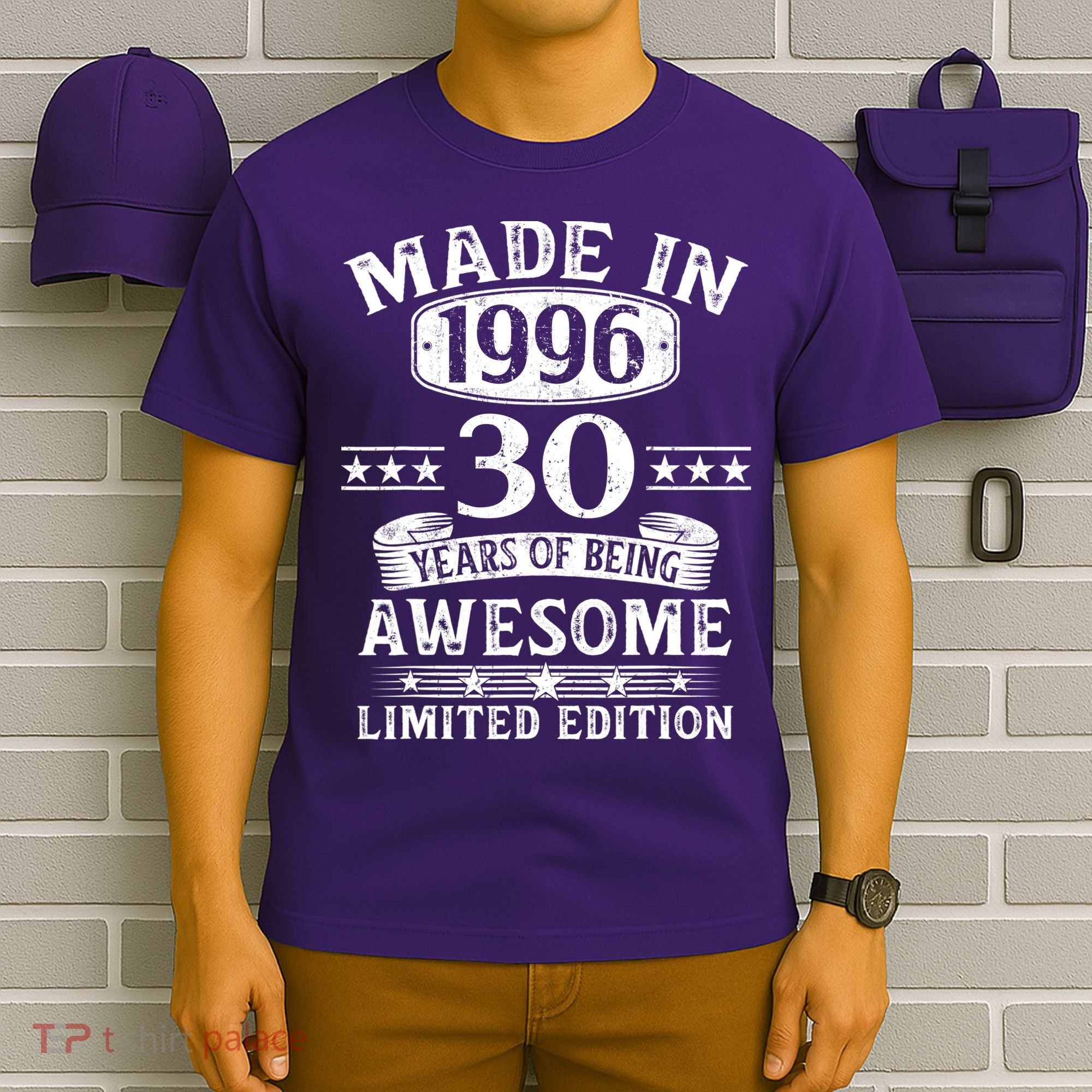 30th Birthday Made In 1996 30 Years Of Being Awesome Limited Edition T-Shirt