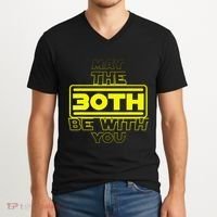 30th Birthday May The 30th Be With YouThirty Bday V-Neck T-Shirt thumb 2
