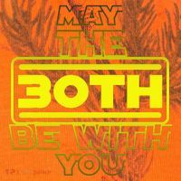 30th Birthday May The 30th Be With YouThirty Bday Kati Licensed 12" Camo Cuffed Beanie thumb 2