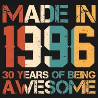 30th Birthday Made In 1996 30 Years Of Being Awesome Polo thumb 3