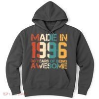 30th Birthday Made In 1996 30 Years Of Being Awesome Hoodie thumb 0