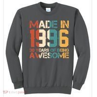 30th Birthday Made In 1996 30 Years Of Being Awesome Sweatshirt thumb 0