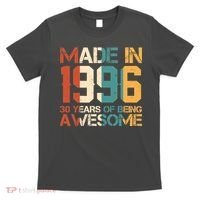 30th Birthday Made In 1996 30 Years Of Being Awesome T-Shirt thumb 0