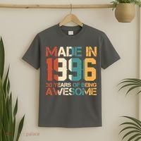 30th Birthday Made In 1996 30 Years Of Being Awesome T-Shirt thumb 2