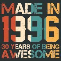 30th Birthday Made In 1996 30 Years Of Being Awesome T-Shirt thumb 7