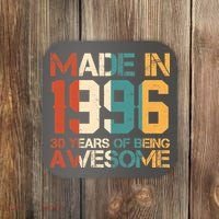 30th Birthday Made In 1996 30 Years Of Being Awesome Coaster thumb 0