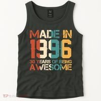 30th Birthday Made In 1996 30 Years Of Being Awesome Tank Top thumb 2
