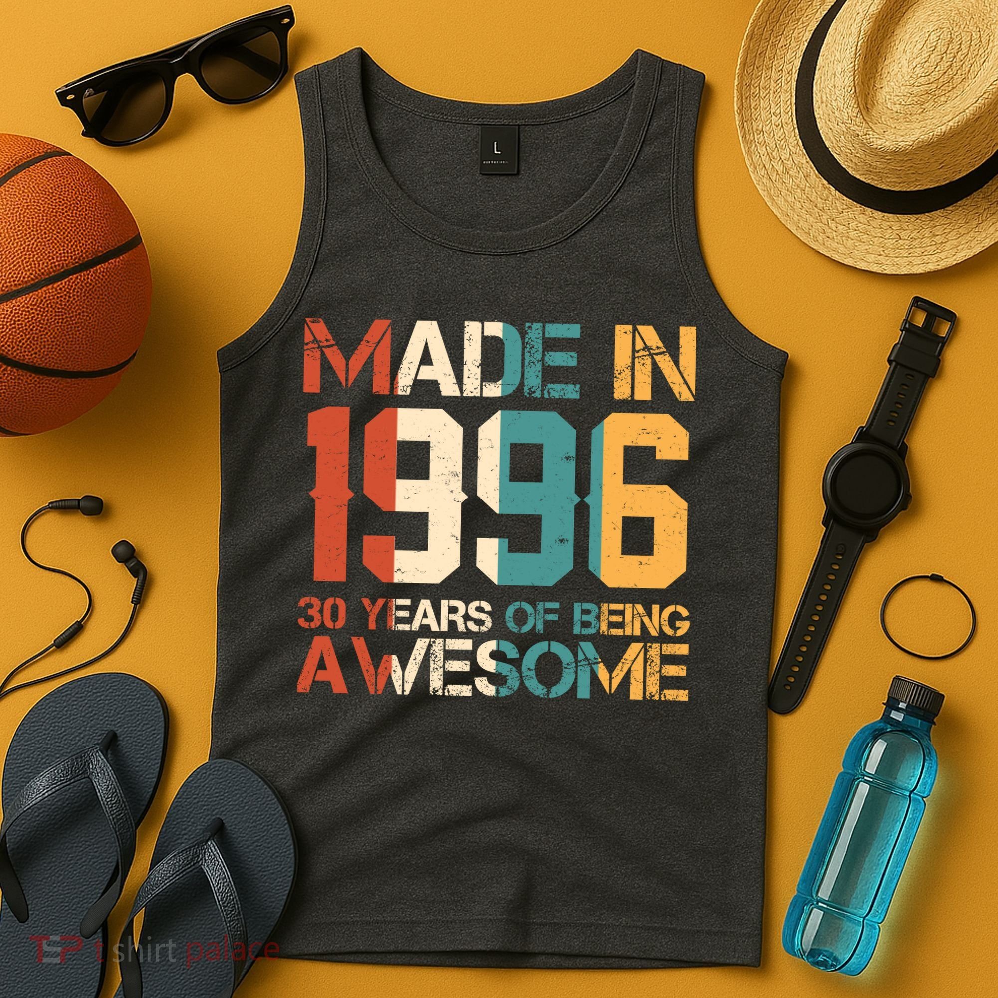 30th Birthday Made In 1996 30 Years Of Being Awesome Tank Top