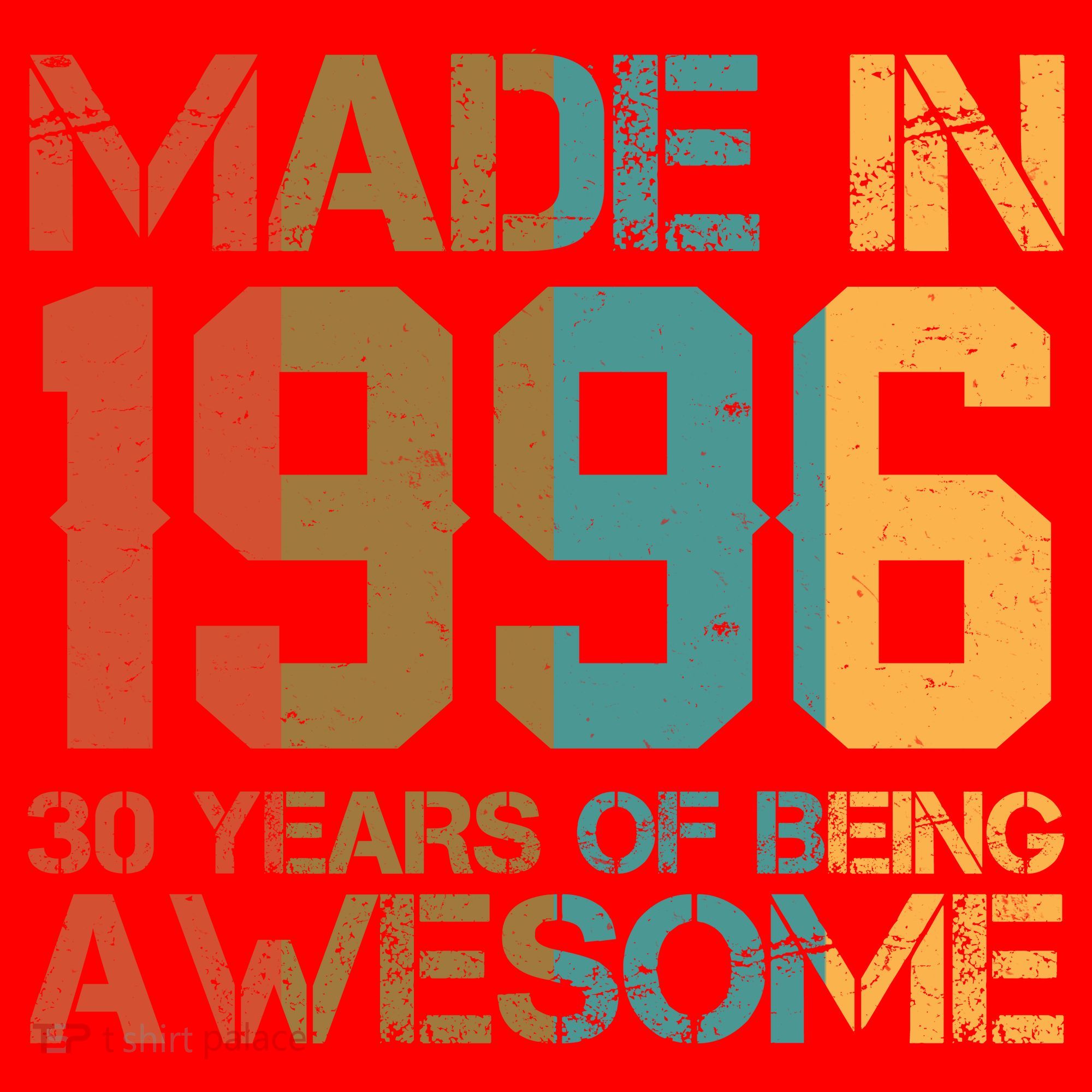 30th Birthday Made In 1996 30 Years Of Being Awesome Santa Hat