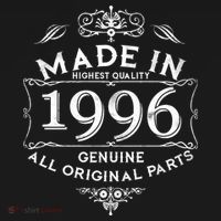 30th Birthday Made In 1996 Highest Quality Genuine All Original Parts Sweatshirt thumb 3