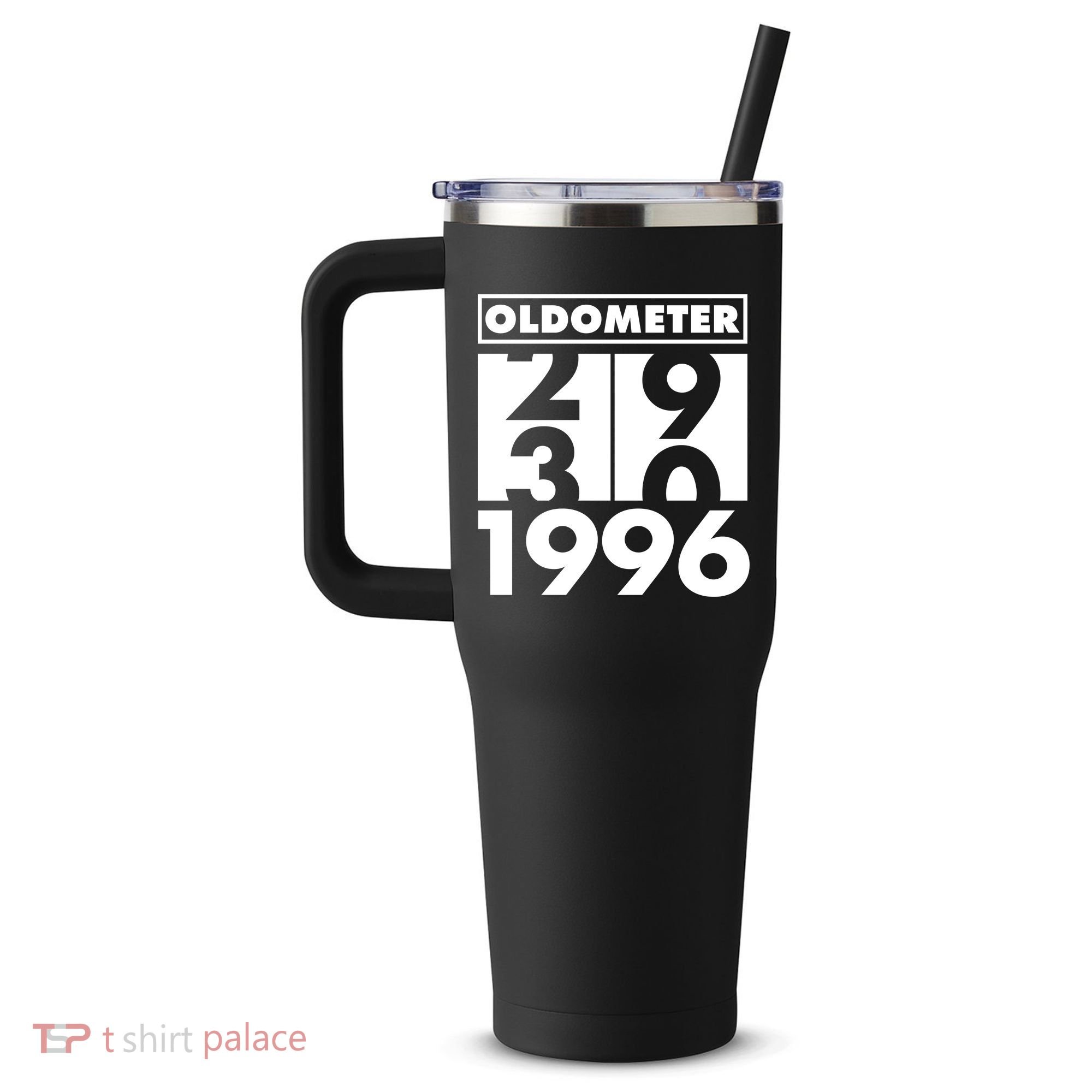 30th Birthday Oldometer 1996 40oz Vacuum Insulated Stainless Steel Travel Tumbler