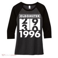 30th Birthday Oldometer 1996 Women's Tri-Blend 3/4-Sleeve Raglan Shirt thumb 0