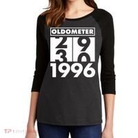 30th Birthday Oldometer 1996 Women's Tri-Blend 3/4-Sleeve Raglan Shirt thumb 2