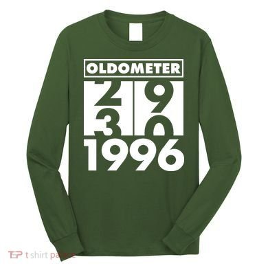 30th Birthday Oldometer 1996 Long Sleeve Shirt
