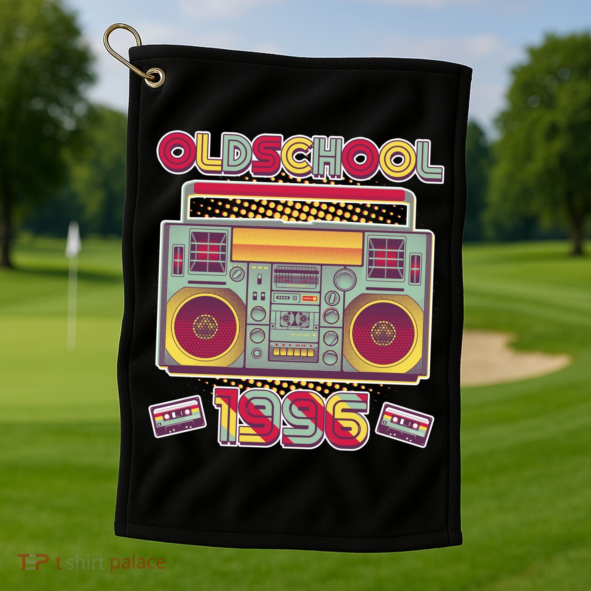 30th Birthday Oldschool Boombox 1996 Golf Towel