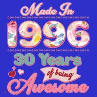 30th Birthday Pink Floral Made In 1996 Years Of Being Awesome Women's Tank Top thumb 5