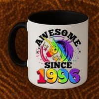 30th Birthday Rainbow Unicorn Awesome Since 1996 Coffee Mug thumb 2