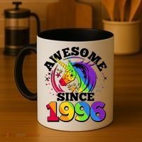 30th Birthday Rainbow Unicorn Awesome Since 1996 Coffee Mug thumb 4