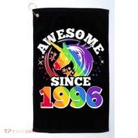 30th Birthday Rainbow Unicorn Awesome Since 1996 Golf Towel thumb 0