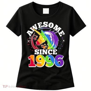 30th Birthday Rainbow Unicorn Awesome Since 1996 Women's T-Shirt