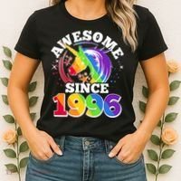 30th Birthday Rainbow Unicorn Awesome Since 1996 Women's T-Shirt thumb 2