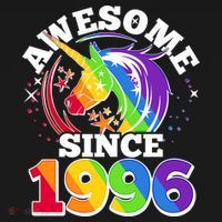 30th Birthday Rainbow Unicorn Awesome Since 1996 Women's T-Shirt thumb 6