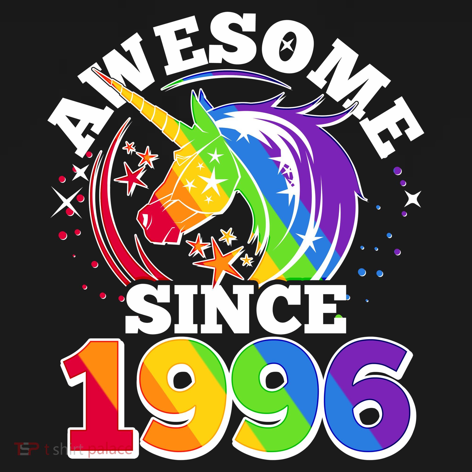 30th Birthday Rainbow Unicorn Awesome Since 1996 Tote Bag