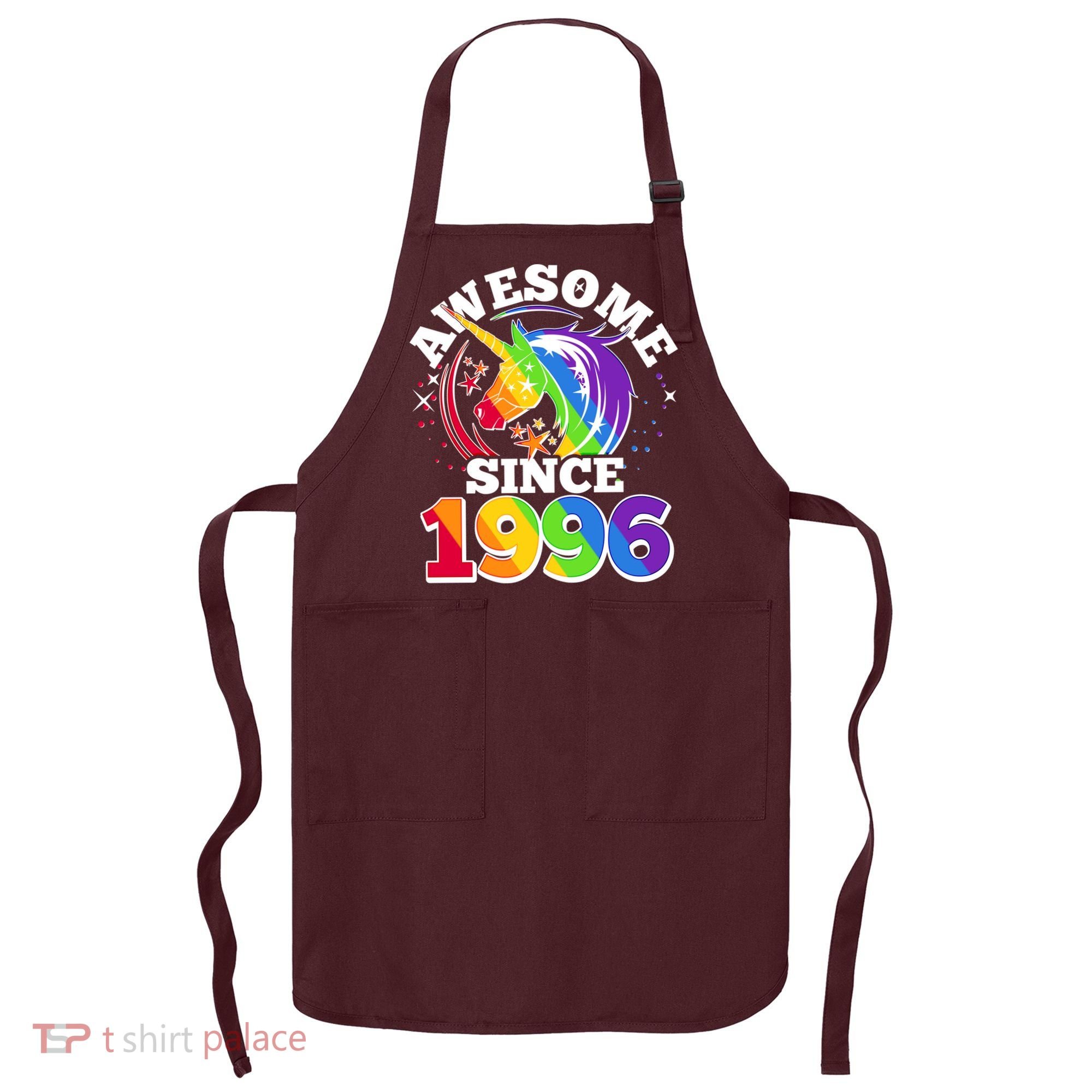 30th Birthday Rainbow Unicorn Awesome Since 1996 Apron