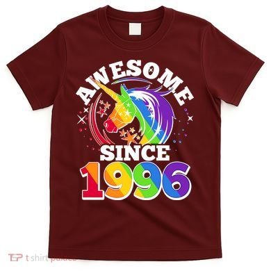 30th Birthday Rainbow Unicorn Awesome Since 1996 T-Shirt