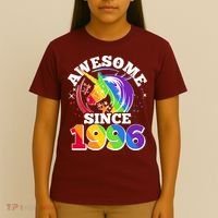 30th Birthday Rainbow Unicorn Awesome Since 1996 T-Shirt thumb 4