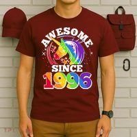 30th Birthday Rainbow Unicorn Awesome Since 1996 T-Shirt thumb 6