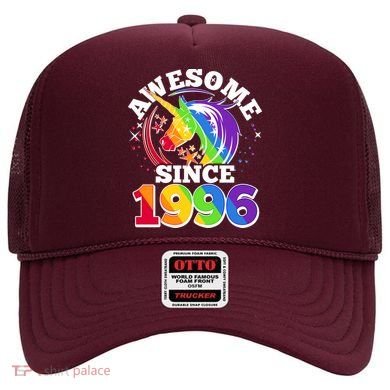 30th Birthday Rainbow Unicorn Awesome Since 1996 Hat