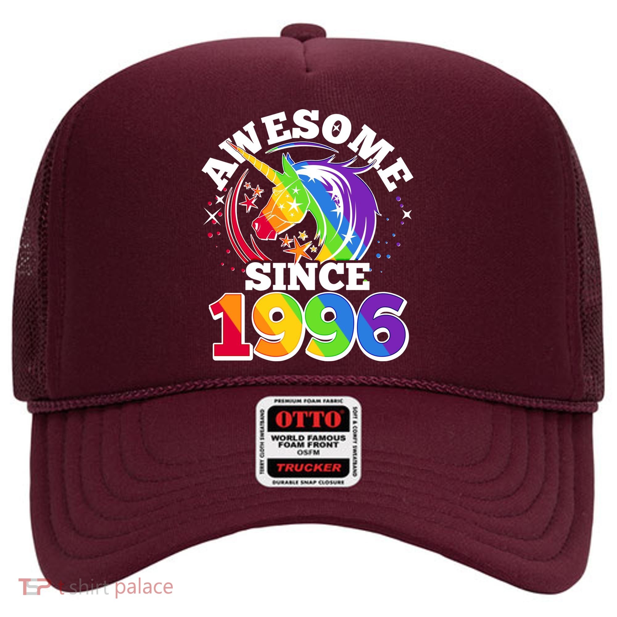 30th Birthday Rainbow Unicorn Awesome Since 1996 Hat