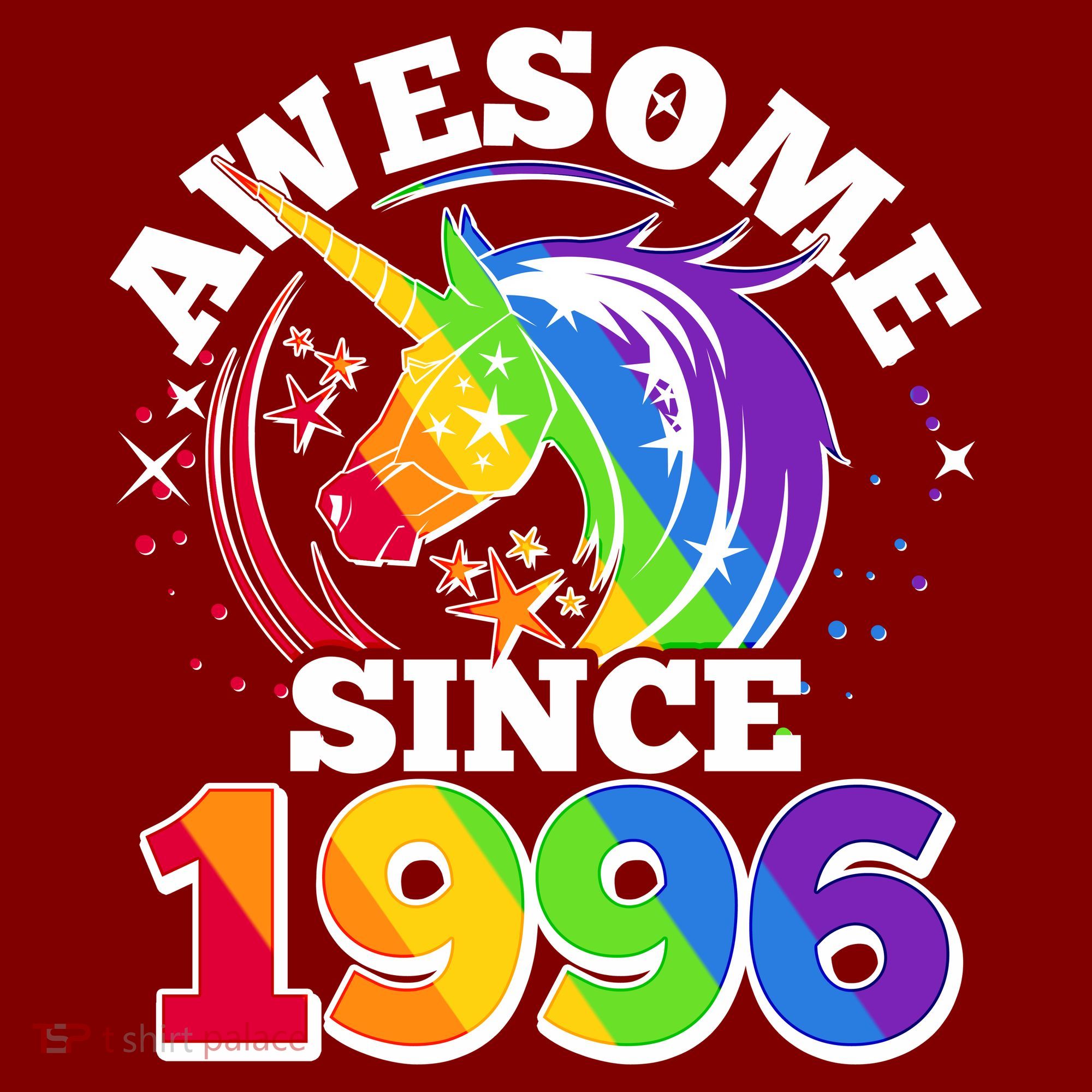 30th Birthday Rainbow Unicorn Awesome Since 1996 Hat