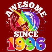 30th Birthday Rainbow Unicorn Awesome Since 1996 Visor thumb 3