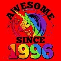 30th Birthday Rainbow Unicorn Awesome Since 1996 Santa Hat thumb 1