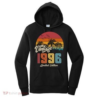 30th Birthday Retro Vintage 1996 Tropical Palm Trees Women's Hoodie