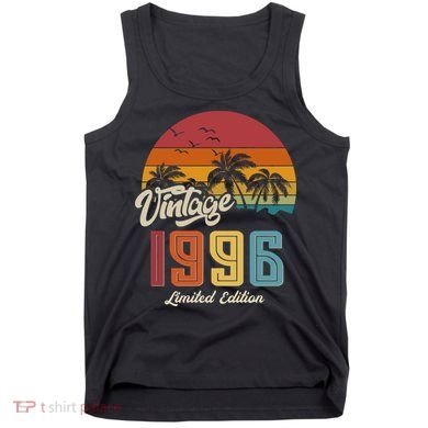 30th Birthday Retro Vintage 1996 Tropical Palm Trees Tank Top